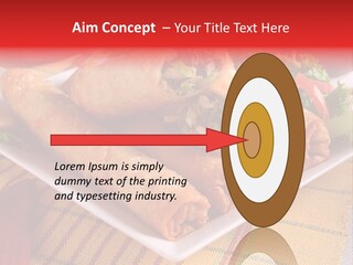 Napkin Teatime Roll PowerPoint Template