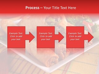 Napkin Teatime Roll PowerPoint Template