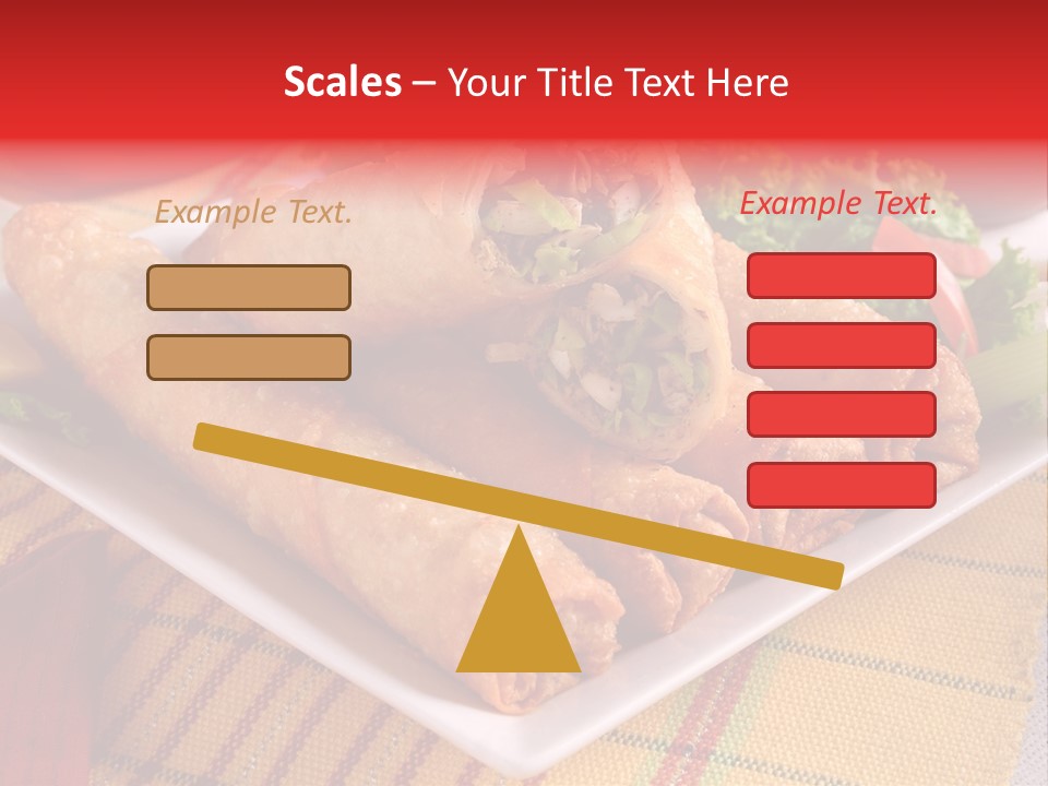 Napkin Teatime Roll PowerPoint Template