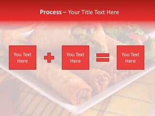 Napkin Teatime Roll PowerPoint Template