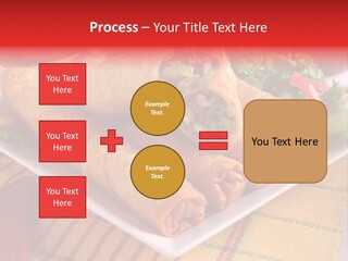 Napkin Teatime Roll PowerPoint Template