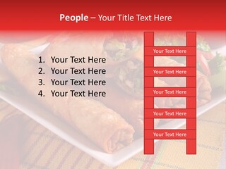 Napkin Teatime Roll PowerPoint Template