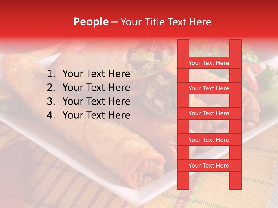 Napkin Teatime Roll PowerPoint Template