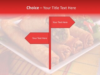 Napkin Teatime Roll PowerPoint Template