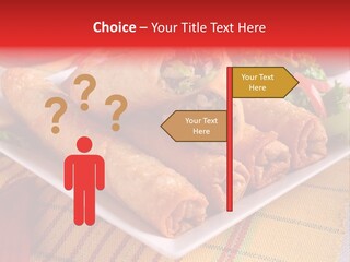 Napkin Teatime Roll PowerPoint Template