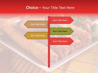 Napkin Teatime Roll PowerPoint Template