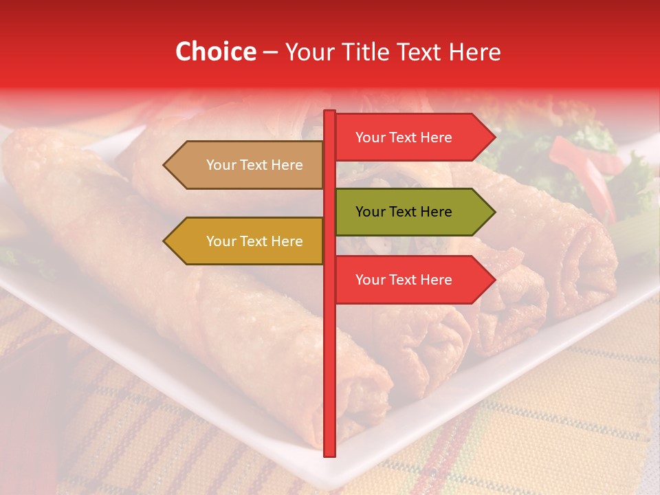 Napkin Teatime Roll PowerPoint Template