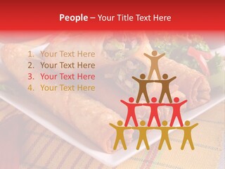 Napkin Teatime Roll PowerPoint Template