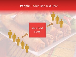 Napkin Teatime Roll PowerPoint Template