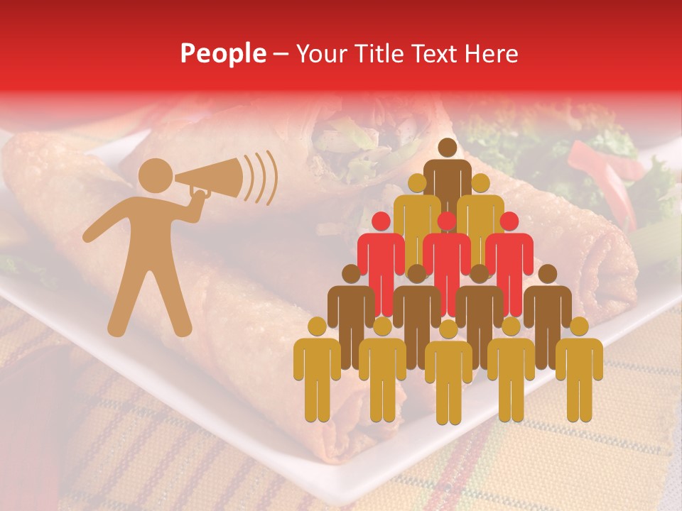 Napkin Teatime Roll PowerPoint Template