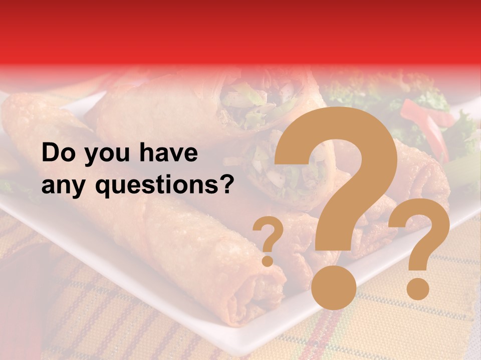 Napkin Teatime Roll PowerPoint Template