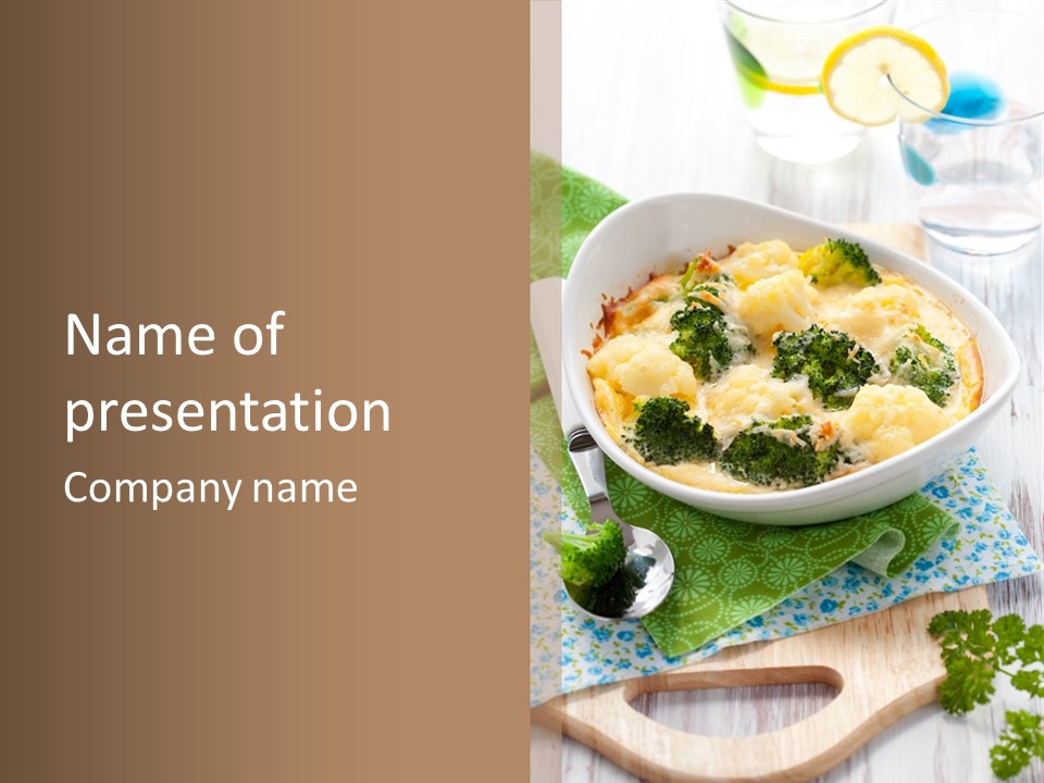 Nutrition Cuisine Cheese PowerPoint Template