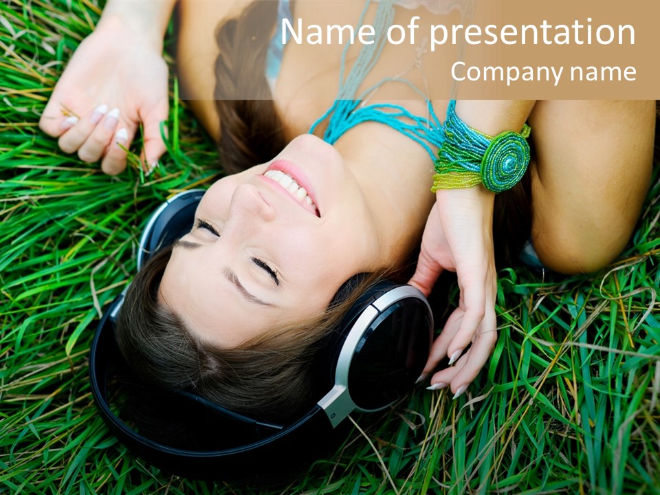 Relax Headphones Therapy PowerPoint Template