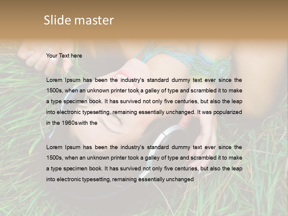 Relax Headphones Therapy PowerPoint Template