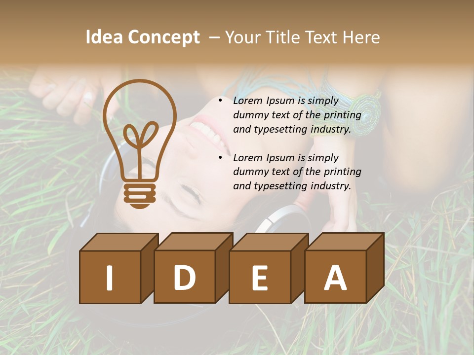 Relax Headphones Therapy PowerPoint Template