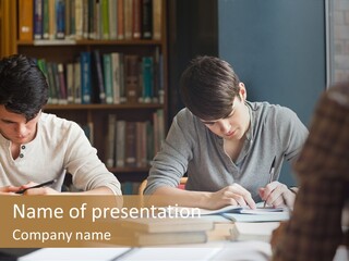 Notes Three People Happy PowerPoint Template