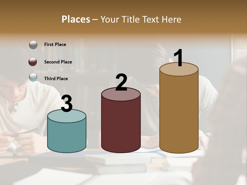 Notes Three People Happy PowerPoint Template