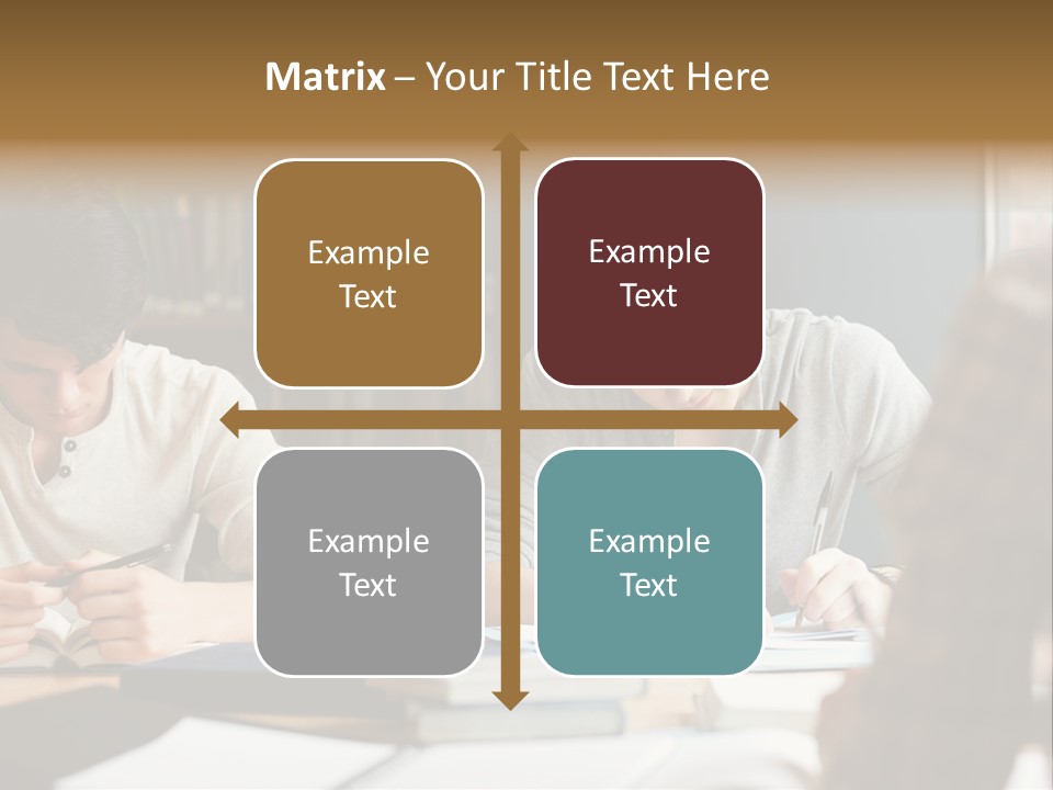 Notes Three People Happy PowerPoint Template