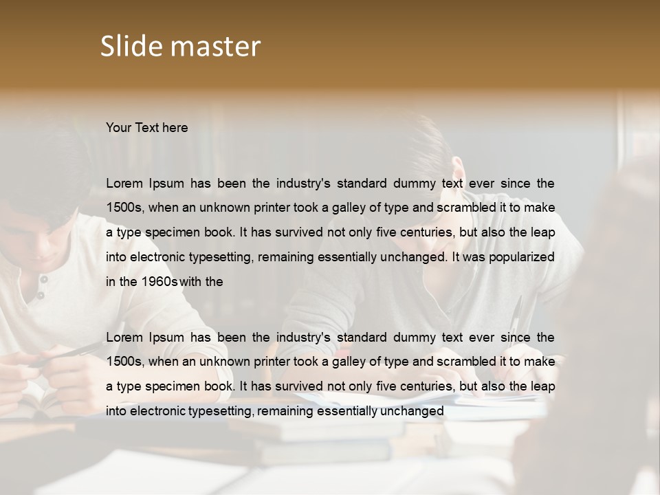 Notes Three People Happy PowerPoint Template