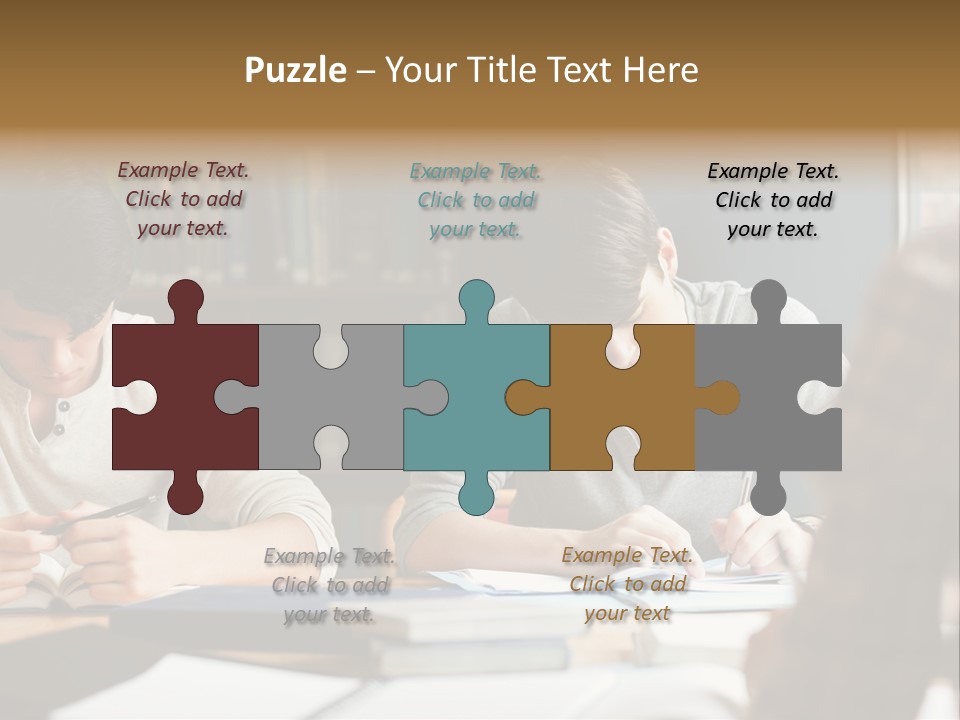 Notes Three People Happy PowerPoint Template