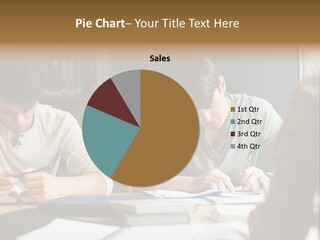 Notes Three People Happy PowerPoint Template