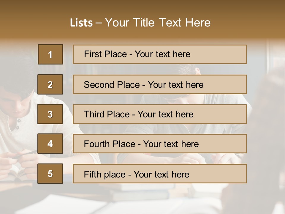 Notes Three People Happy PowerPoint Template