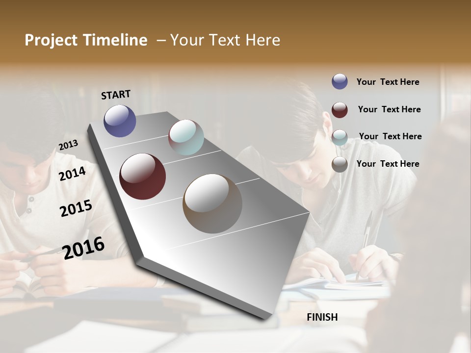 Notes Three People Happy PowerPoint Template