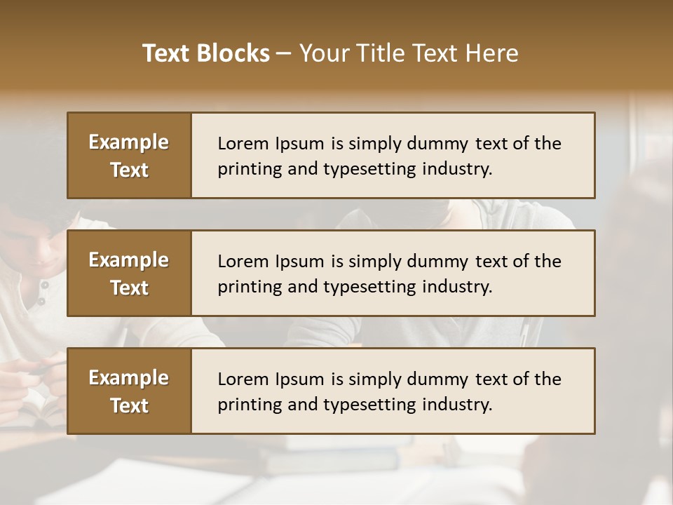 Notes Three People Happy PowerPoint Template