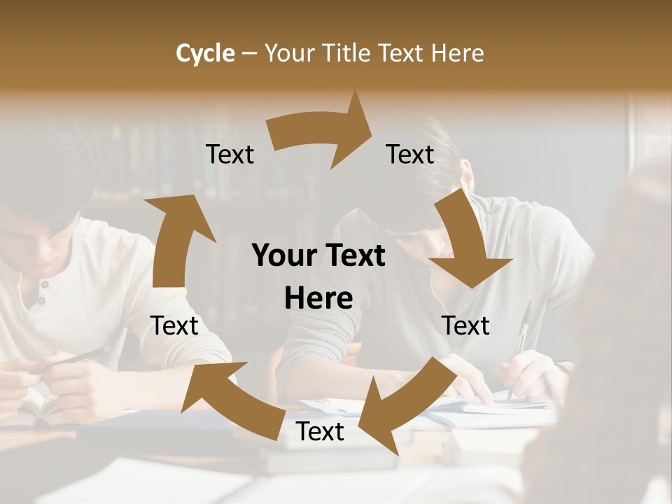 Notes Three People Happy PowerPoint Template
