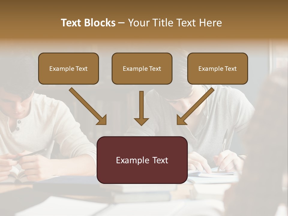 Notes Three People Happy PowerPoint Template