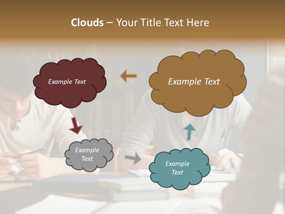 Notes Three People Happy PowerPoint Template
