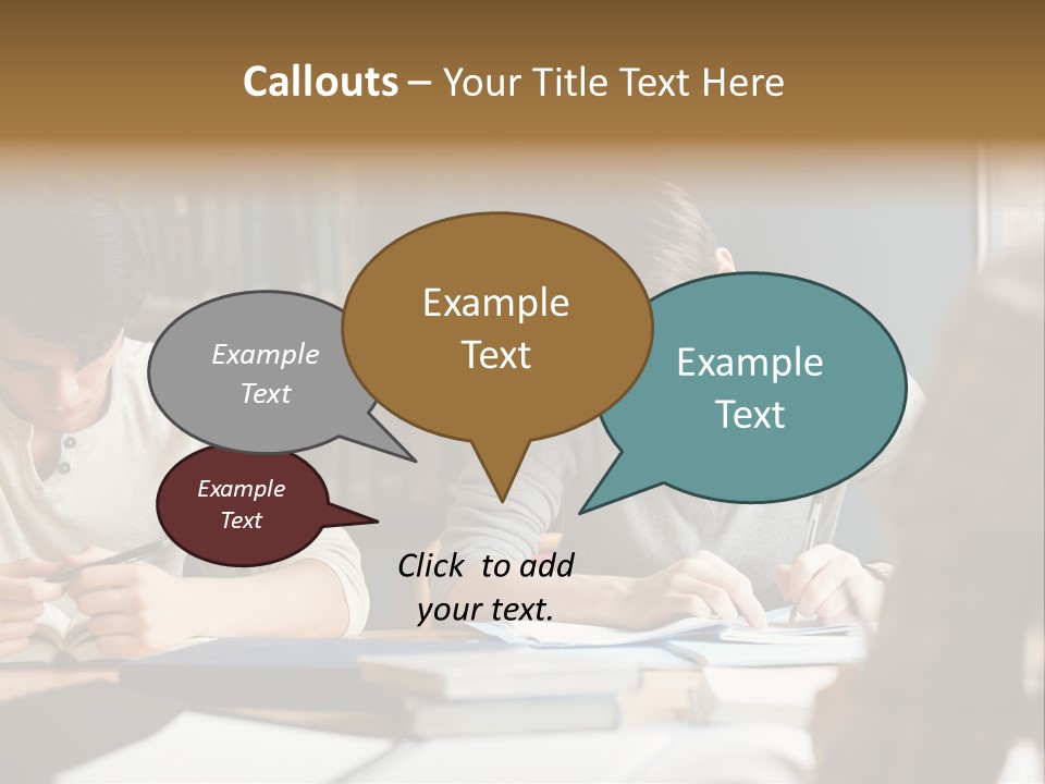 Notes Three People Happy PowerPoint Template