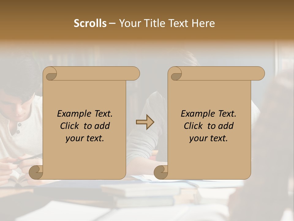 Notes Three People Happy PowerPoint Template