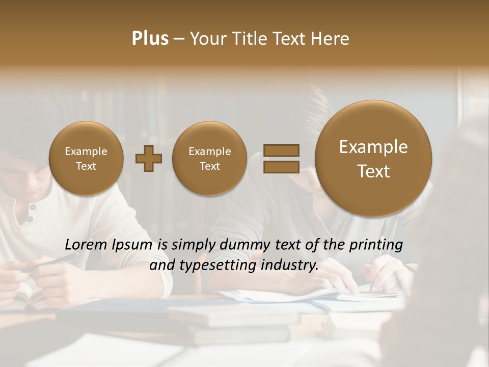 Notes Three People Happy PowerPoint Template
