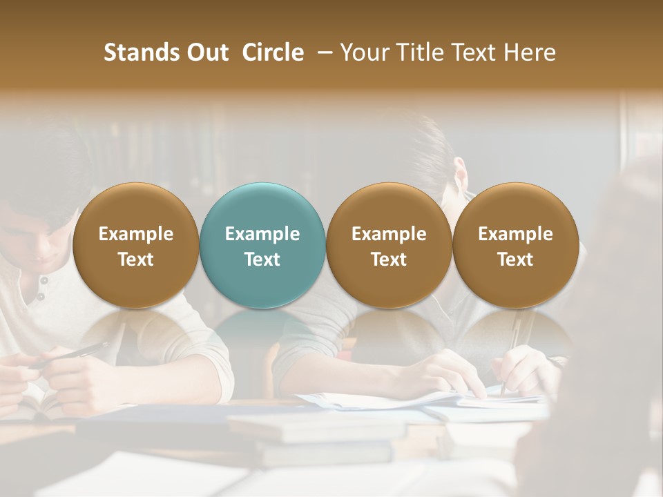 Notes Three People Happy PowerPoint Template