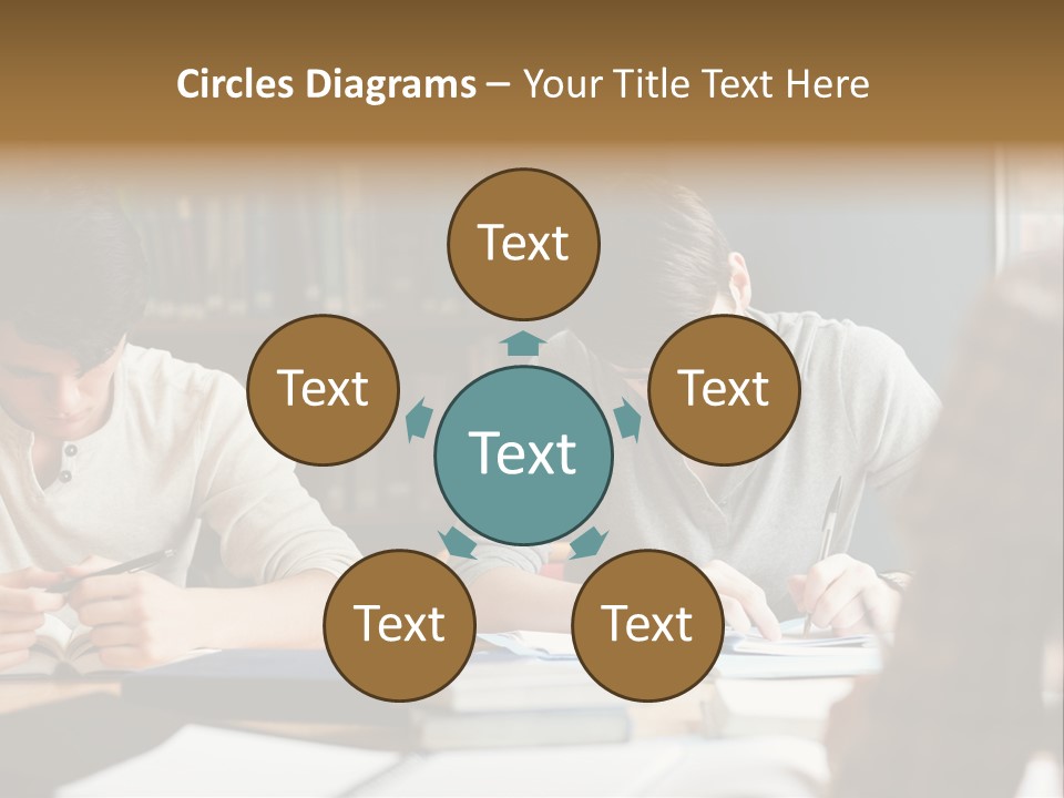 Notes Three People Happy PowerPoint Template