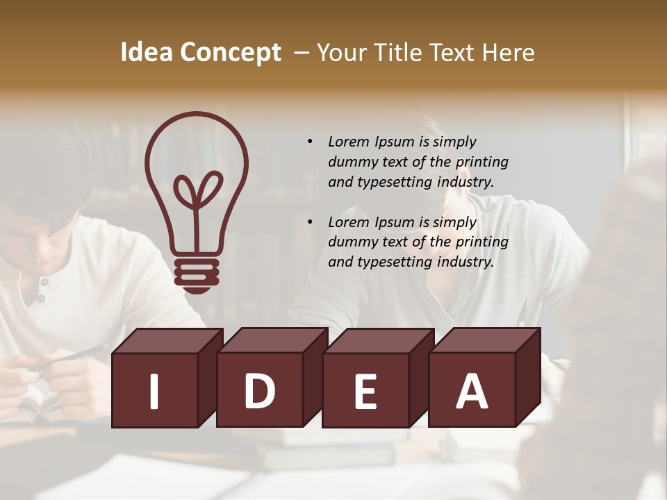 Notes Three People Happy PowerPoint Template