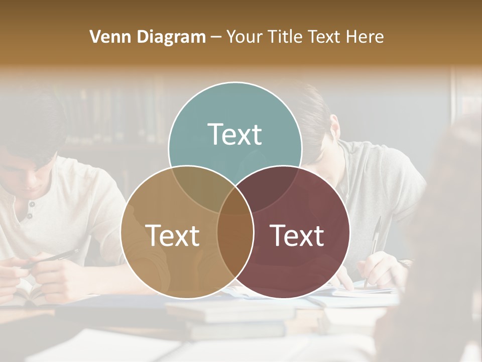 Notes Three People Happy PowerPoint Template