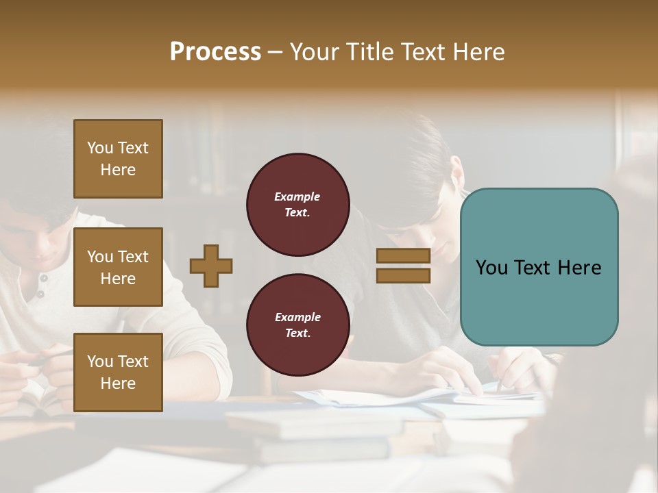 Notes Three People Happy PowerPoint Template