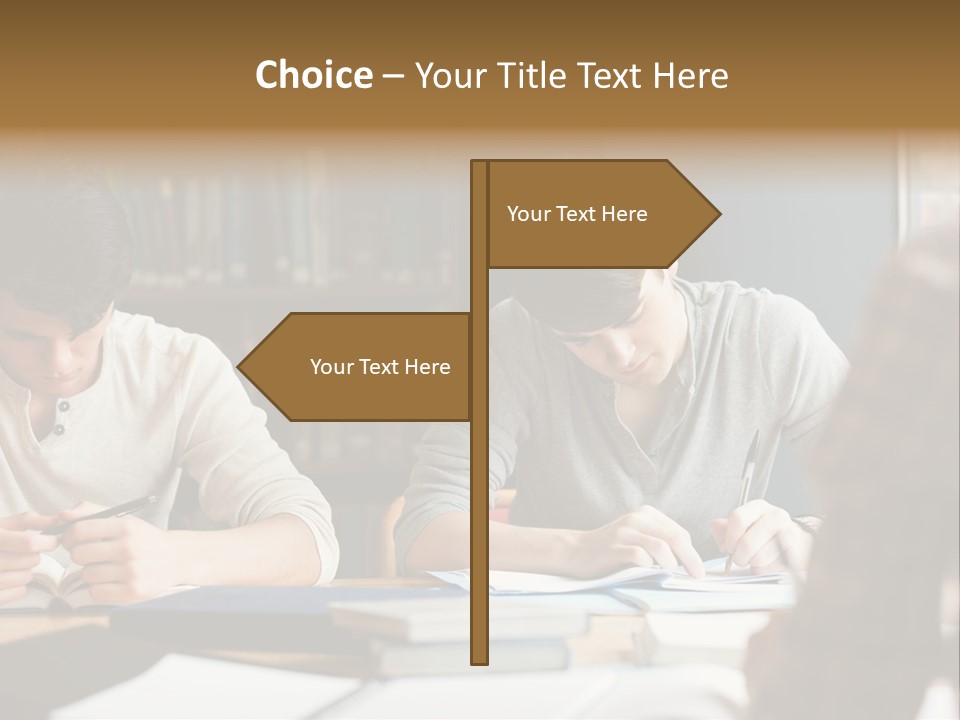Notes Three People Happy PowerPoint Template