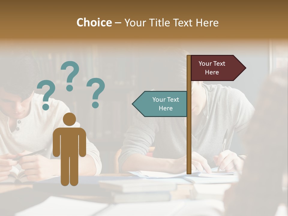 Notes Three People Happy PowerPoint Template