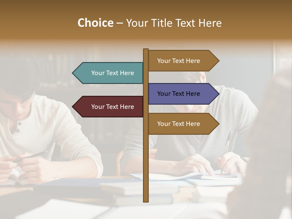 Notes Three People Happy PowerPoint Template