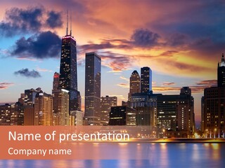 Beach City Downtown District PowerPoint Template