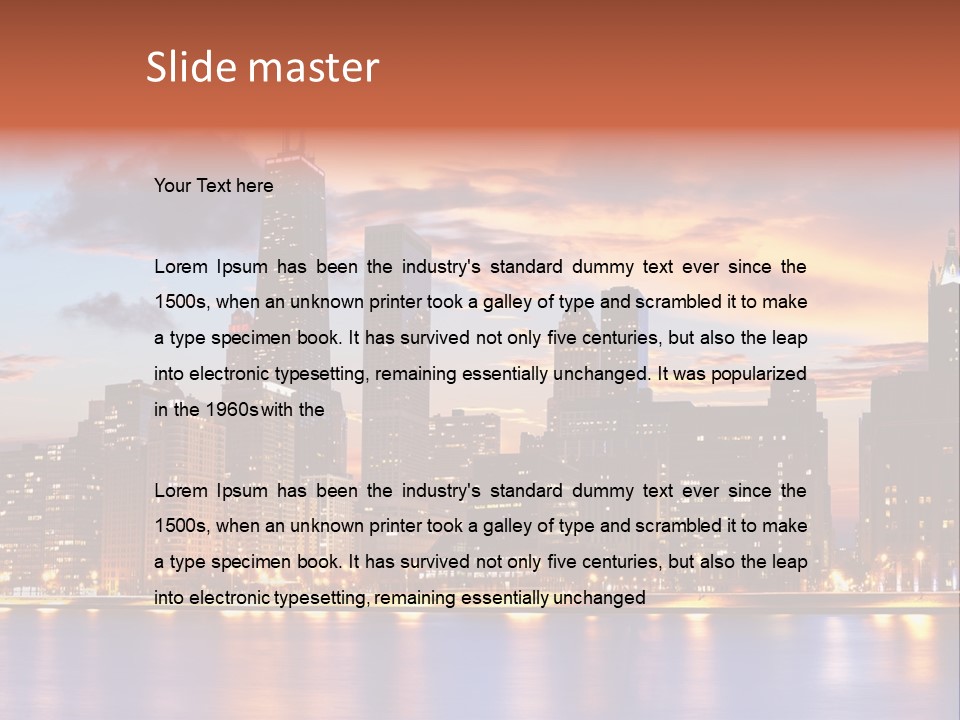 Beach City Downtown District PowerPoint Template