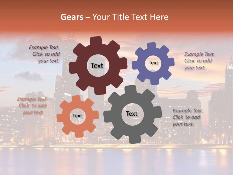 Beach City Downtown District PowerPoint Template