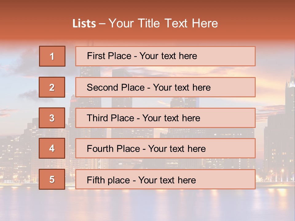Beach City Downtown District PowerPoint Template