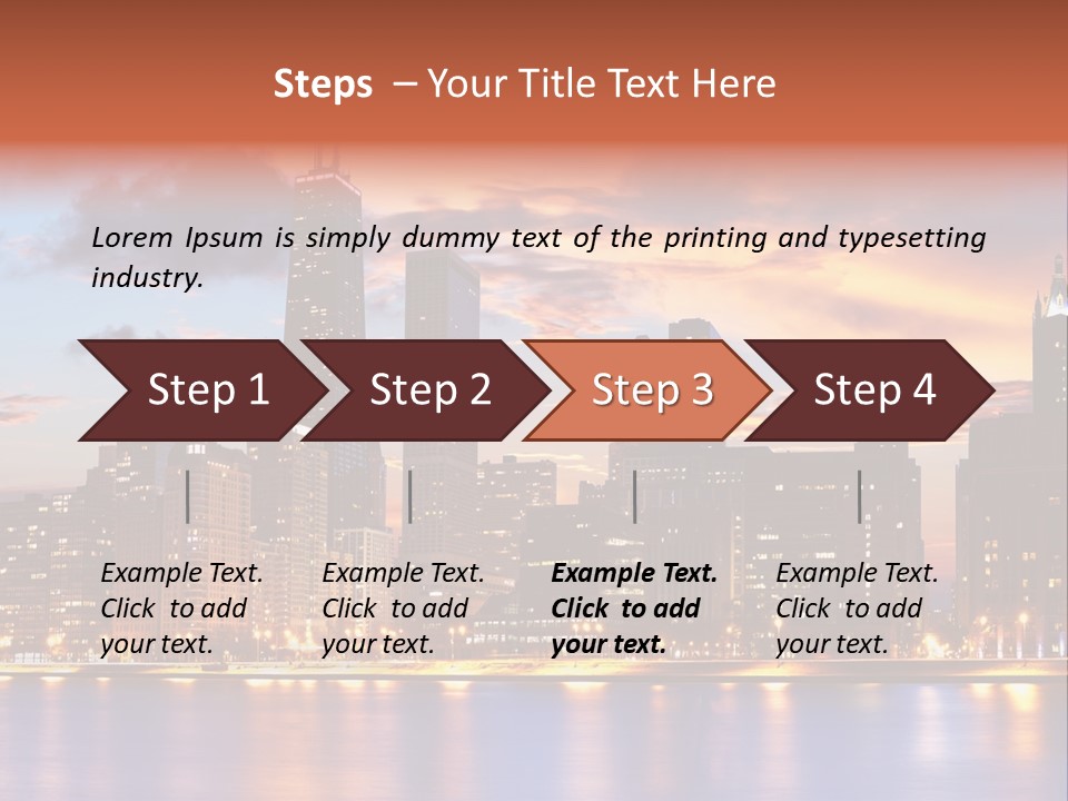 Beach City Downtown District PowerPoint Template