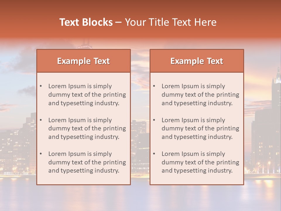 Beach City Downtown District PowerPoint Template