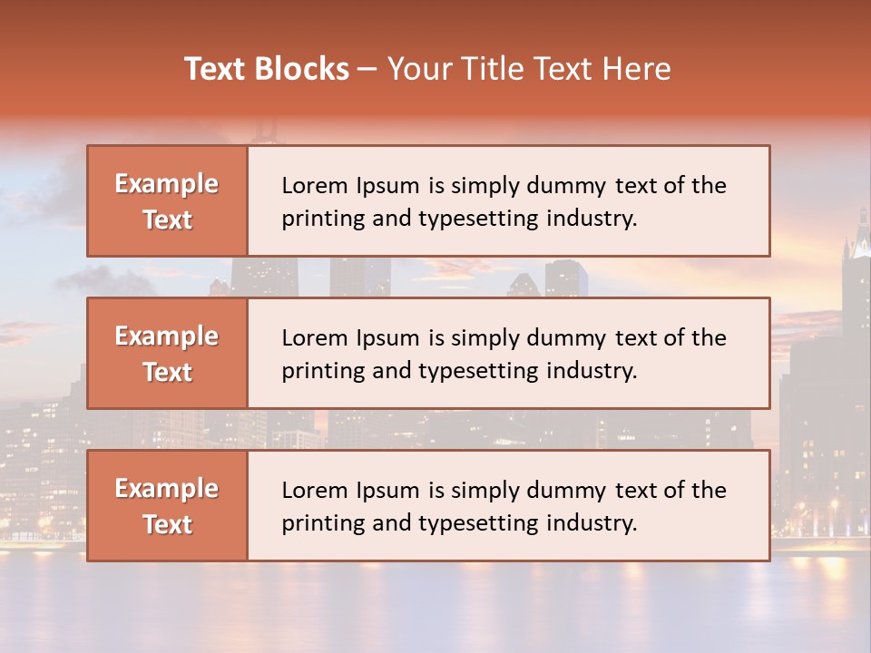 Beach City Downtown District PowerPoint Template