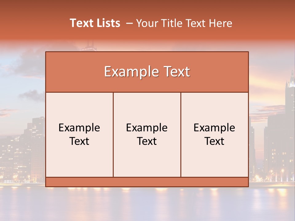 Beach City Downtown District PowerPoint Template